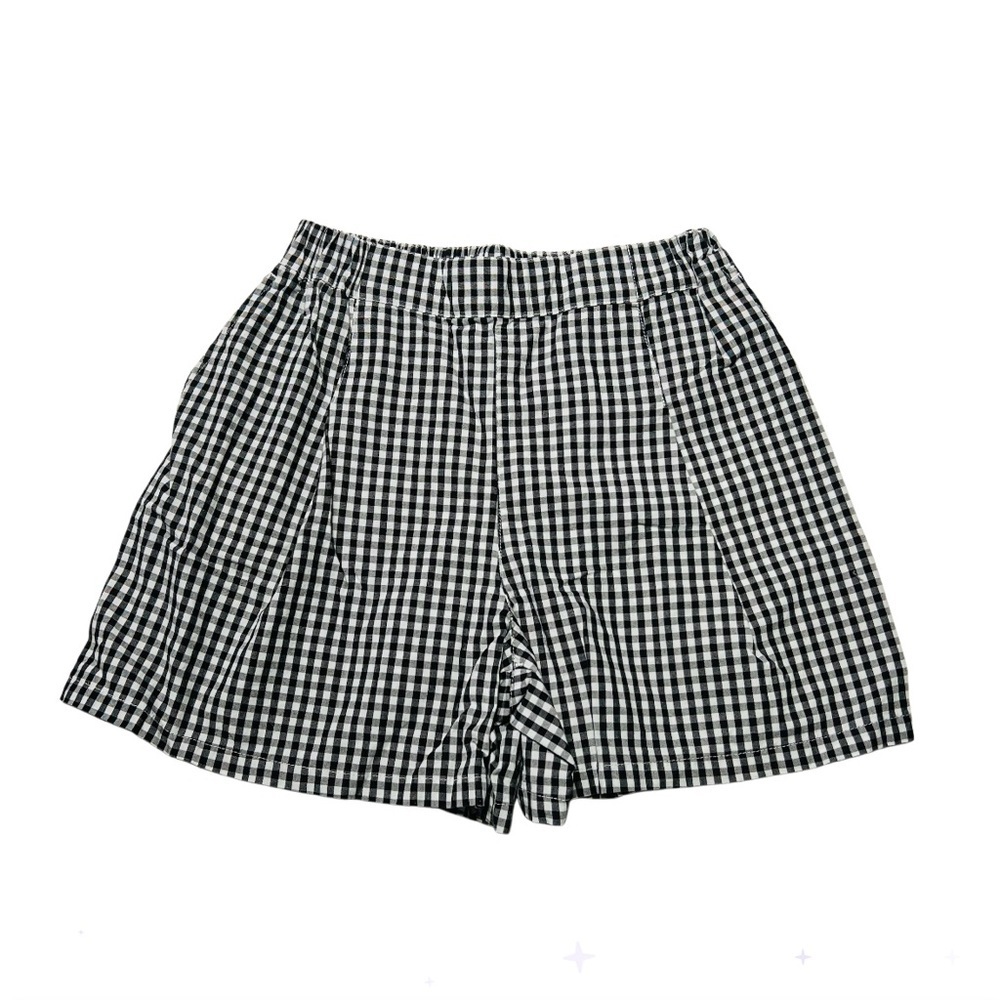 Uniqlo Black and White Gingham Summer Shorts